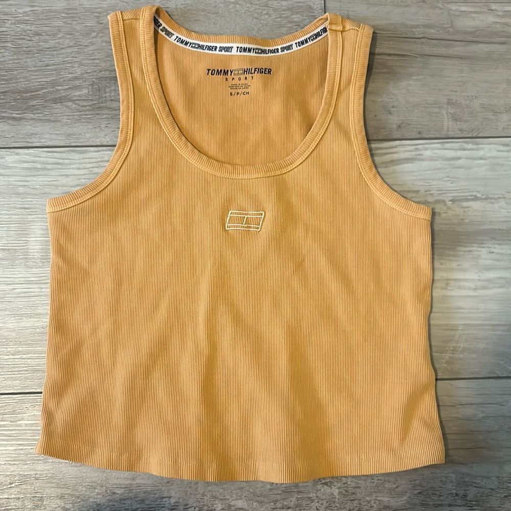 Tommy Hilfiger orange cropped tank size small